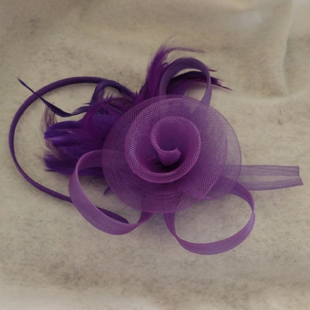 Elegant Purple Fascinator Kentucky Derby Car Racing Horse Racing Church